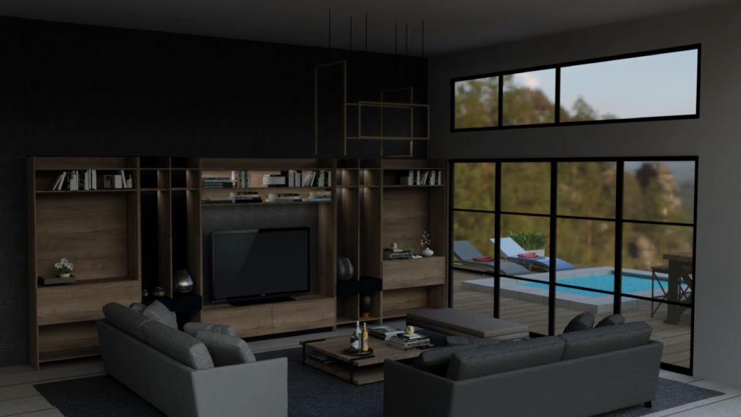 Corpus Wohnzimmer Render