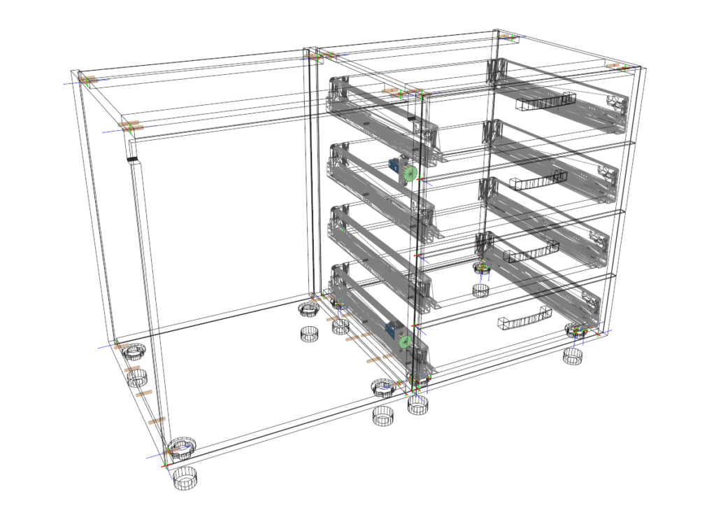 3D Wireframe Küche